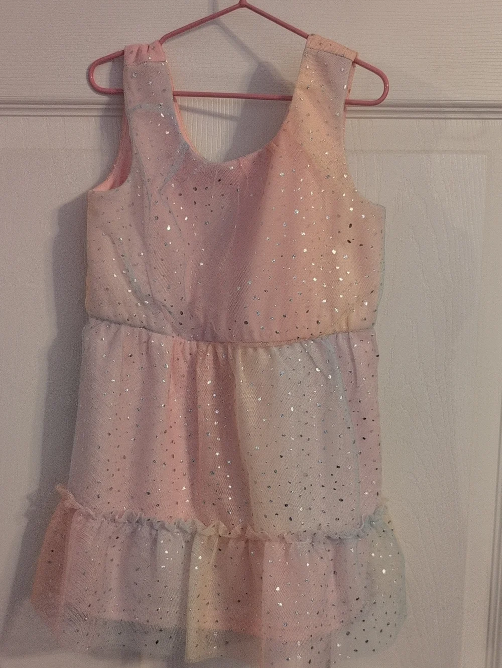 Children's Place Sparkle Pastel Tulle Dress - Pink Multicolor